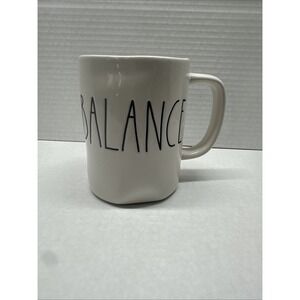 Rae Dunn "Balance" Coffee/Tea Mug/Cup 16 Ounce Black Lettering